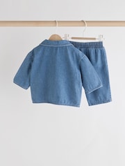 Denim azul - Baby 100% Cotton Jacket and Trousers Set (0mths-2yrs) - Imagen 2 de 14