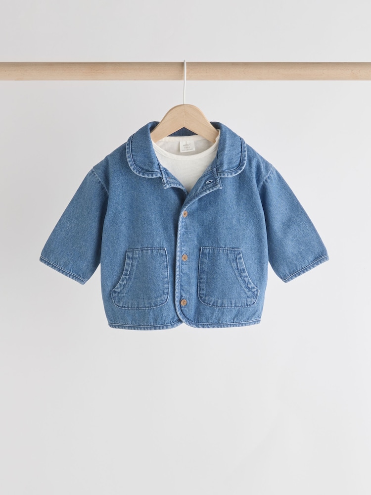 Blue Denim Baby 100% Cotton Jacket and Trousers Set (0mths-2yrs) - Image 3 of 14