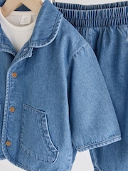 Denim azul - Baby 100% Cotton Jacket and Trousers Set (0mths-2yrs) - Imagen 7 de 14