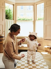 White Bear Cosy Borg Hooded Top and Joggers Set (0mths-2yrs) - Image 3 of 15