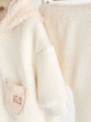 White Bear Cosy Borg Hooded Top and Joggers Set (0mths-2yrs) - Image 9 of 15