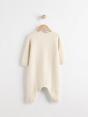 Crema - Pelele envolvente de punto para bebé (0 meses-2 años) - Imagen 3 de 9