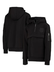 Fanatics Kids England Tonal 1/4 Zip Black Hoodie - Image 1 of 3