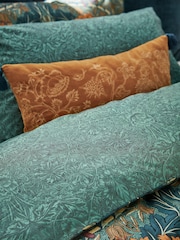 Morris & Co. Teal Blue 100% Cotton Honeysuckle & Tulip Duvet Cover Set - Image 3 of 6