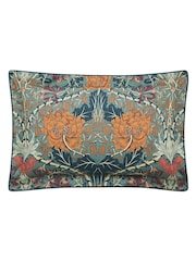 Morris & Co. Teal Blue 100% Cotton Honeysuckle & Tulip Duvet Cover Set - Image 6 of 6
