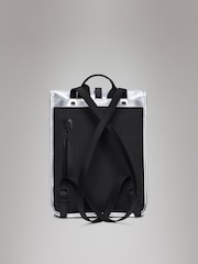 Rains Silver Rolltop Rucksack Mini Bag - Image 4 of 4