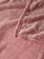 Blush Pink Plush Fleece Throw - Image 3 of 4