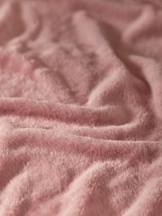 Blush Pink Plush Fleece Throw - Image 4 of 4