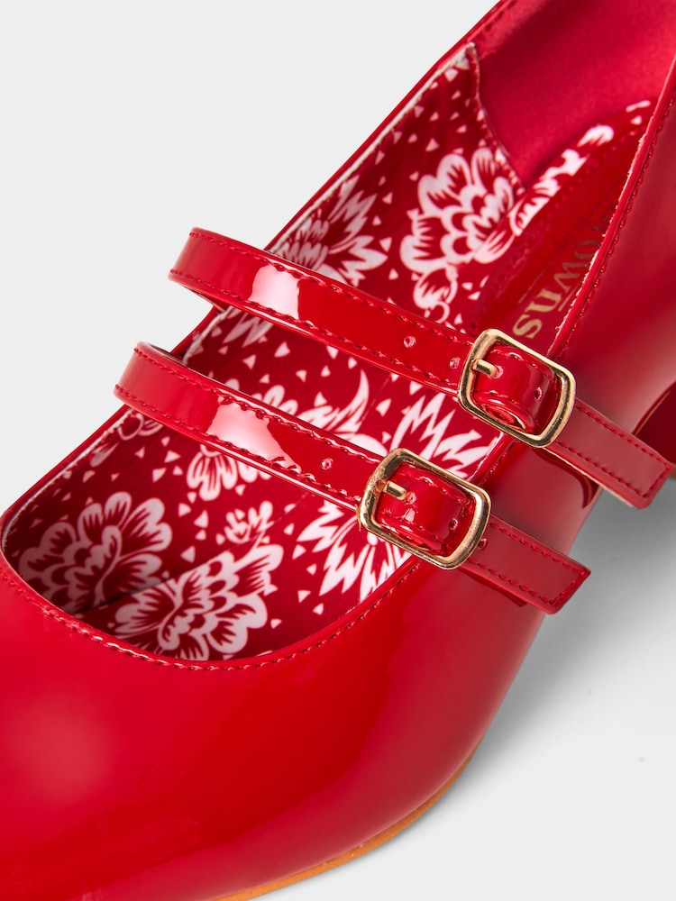 Joe Browns Red Twin Strap Mary Jane Heels - Image 4 of 4