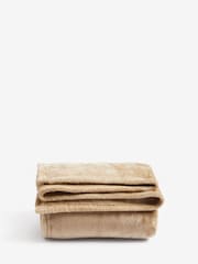 Mink Brown Plush Fleece Throw - Image 5 of 5