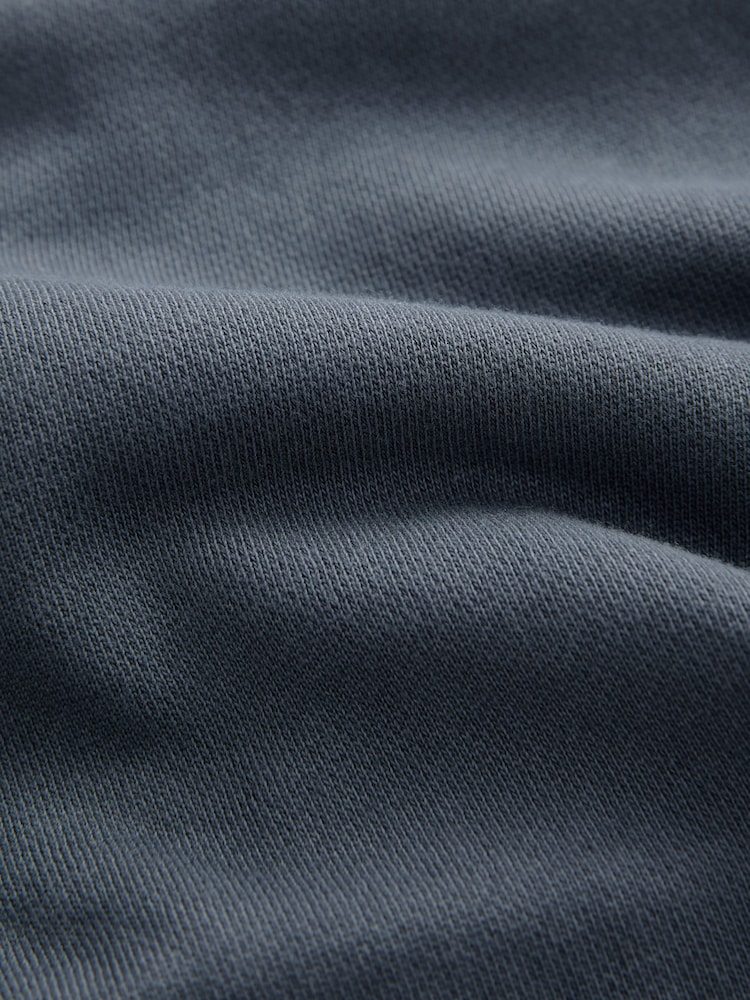 Washed Blue Lounge 100% Cotton Bomber Jacket - Image 9 of 9