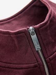 Self. Burgundy Red Half Zip Sweatshirt - Image 4 of 4