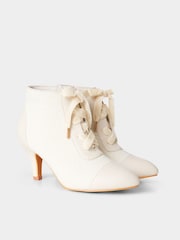 Joe Browns Brown Vintage Tweed Heeled Boots - Image 1 of 5