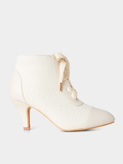 Joe Browns Brown Vintage Tweed Heeled Boots - Image 2 of 5