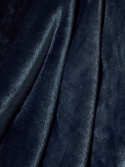 Navy Plush Fleece Throw - Image 4 of 4