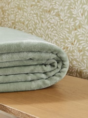 Sage Green Plush Fleece Throw - Image 6 of 8
