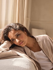 بيج فاتح شاحب - Lounge 100% Cotton Bomber Jacket - صورة 5 من 9