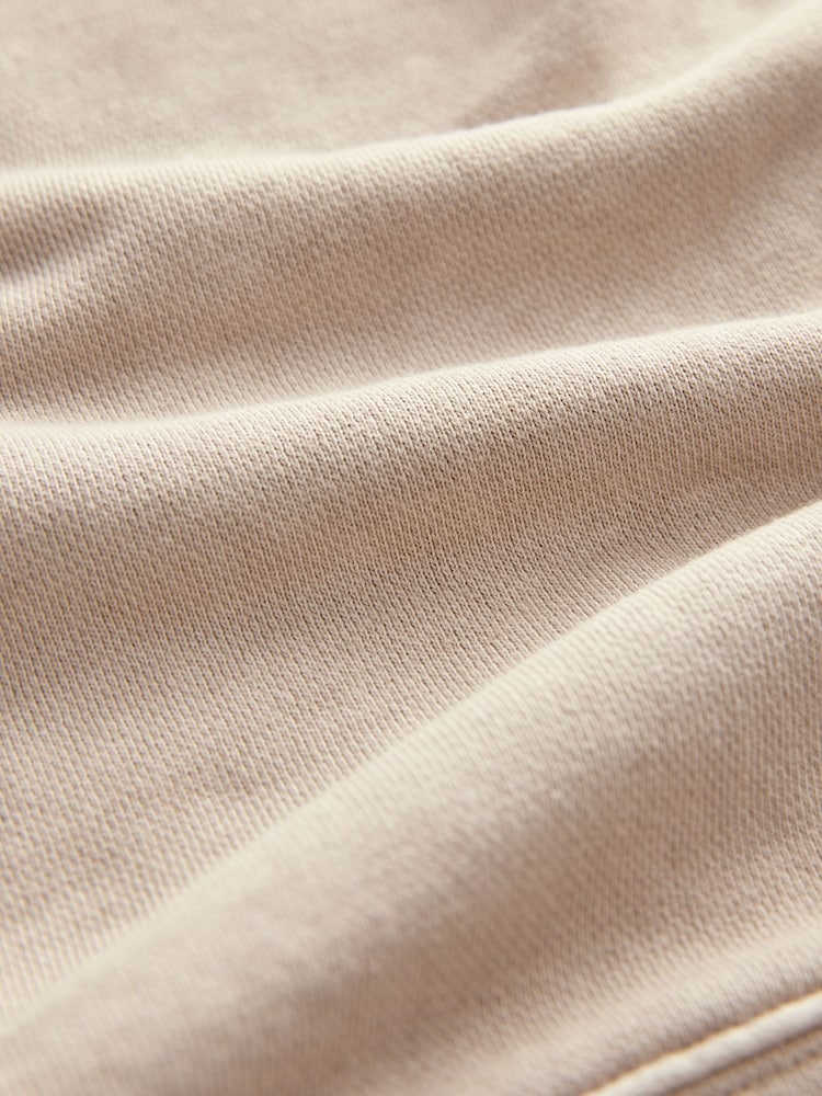 بيج فاتح شاحب - Lounge 100% Cotton Bomber Jacket - صورة 9 من 9