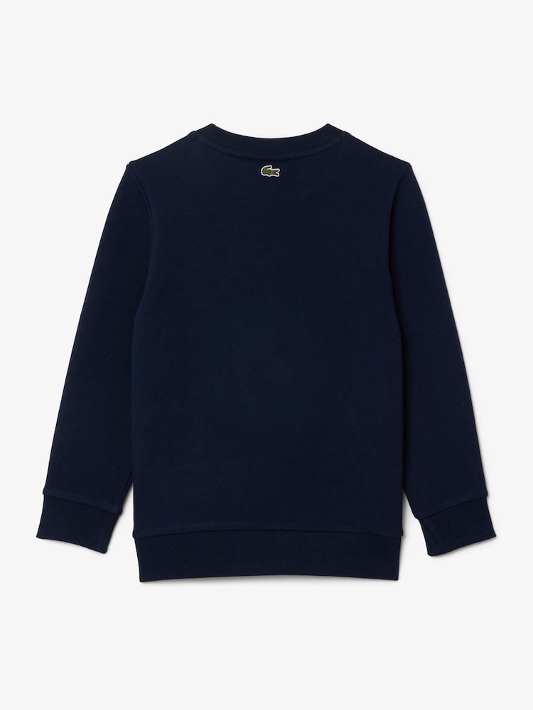 Lacoste 100% Cotton Navy Sweatshirt - Image 2 of 6 Lacoste 100% Cotton Navy Sweatshirt - Image 2 of 6