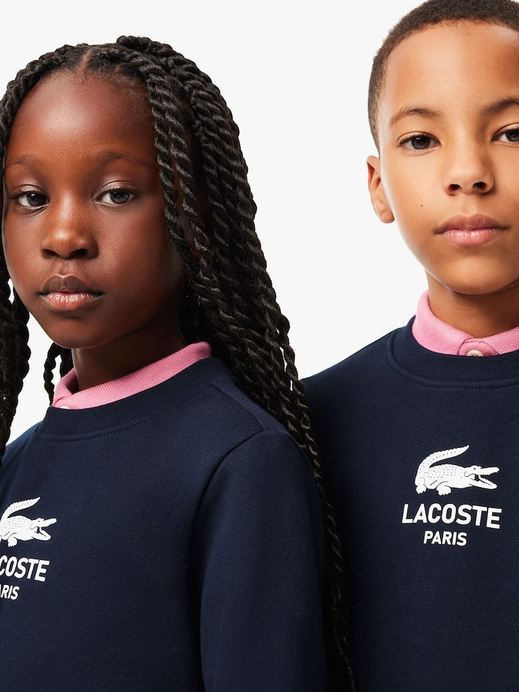 Lacoste 100% Cotton Navy Sweatshirt - Image 6 of 6