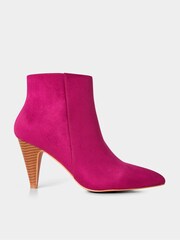 Joe Browns Pink Hot Pink Heeled Ankle Boots - Image 2 of 5