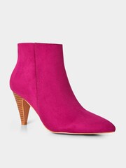 Joe Browns Pink Hot Pink Heeled Ankle Boots - Image 3 of 5