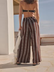 Chocolate Brown Wide Leg Trousers - Image 4 of 7