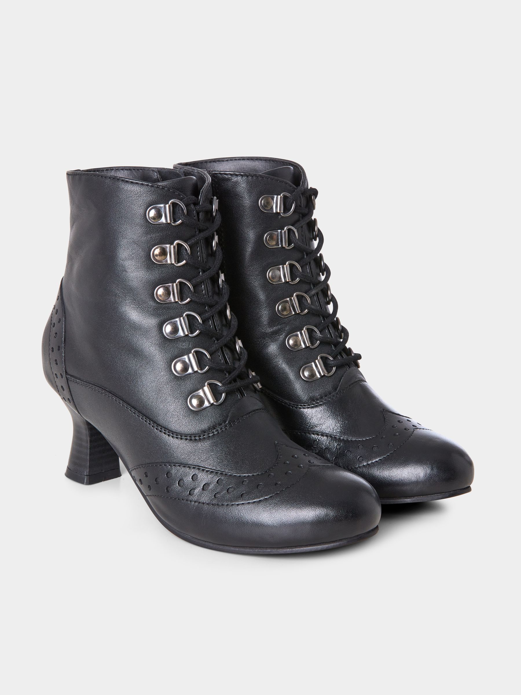 Buy Joe Browns Black Brogue Heeled Lace Up Boots from the Next UK