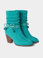 Joe Browns Green Teal Tassel Bow Ankle Boots - Image 1 of 5