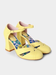 Joe Browns Yellow Summery Vintage Heeled Shoes - Image 1 of 5
