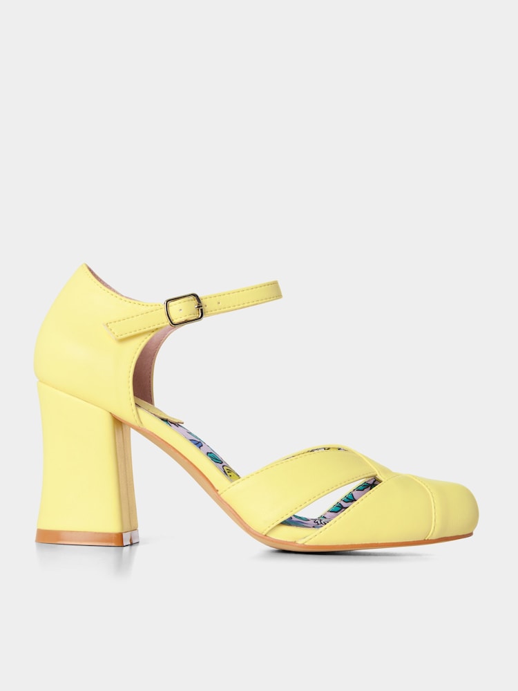 Joe Browns Yellow Summery Vintage Heeled Shoes - Image 2 of 5