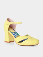 Joe Browns Yellow Summery Vintage Heeled Shoes - Image 3 of 5