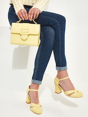 Joe Browns Yellow Summery Vintage Heeled Shoes - Image 5 of 5