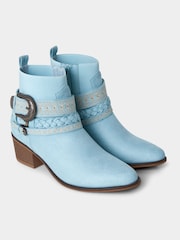 Joe Browns Blue Soft Slouchy Western Ankle Boots - Image 3 of 6