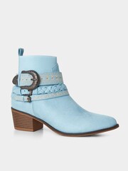 Joe Browns Blue Soft Slouchy Western Ankle Boots - Image 5 of 6