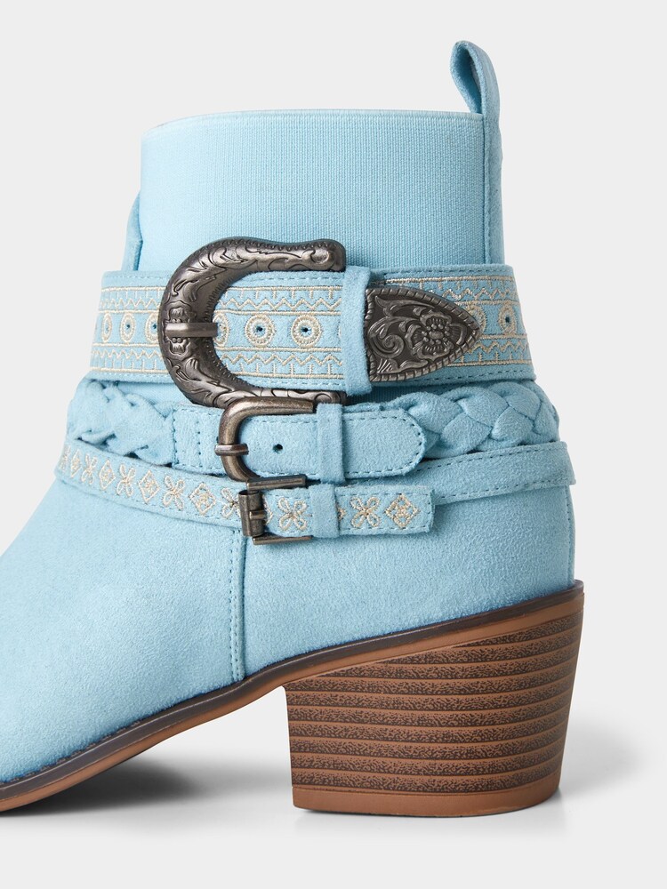 Joe Browns Blue Soft Slouchy Western Ankle Boots - Image 6 of 6