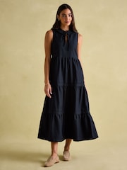 Joules Ophelia Navy Sleeveless Tiered Dress - Image 5 of 6