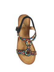 Lunar Black Epsom Wedge Sandals - Image 5 of 7
