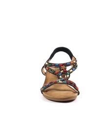 Lunar Black Epsom Wedge Sandals - Image 6 of 7