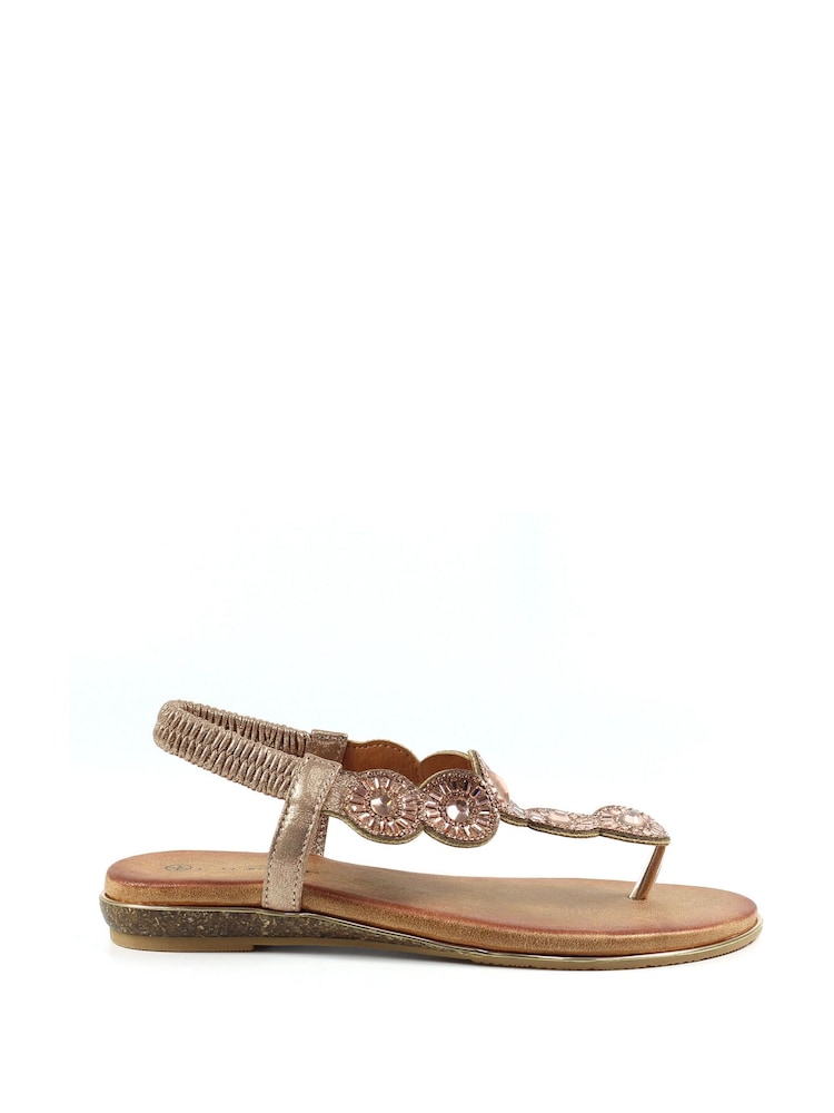 Lunar Gold Bora Rose Sandals - Image 2 of 6
