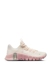 Nike White Chrome Free Metcon 5 Training Trainers - Image 1 of 13