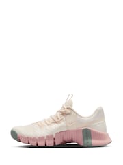 Nike White Chrome Free Metcon 5 Training Trainers - Image 5 of 13