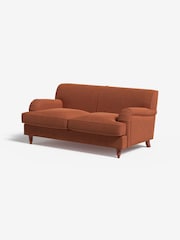 MADE.COM Matt Velvet Burnt Orange Orson 2 Seater Sofa - Image 1 of 3
