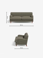 MADE.COM Cotton Weave Dark Olive Orson 3 Seater Sofa - Image 2 of 4
