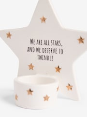White Sentiment Tea Light Candle Holder - Image 5 of 5