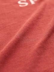 Red / White Tennis Graphic Essential Pure 100% Cotton Short Sleeve Crew Neck T-Shirt - Image 5 of 5