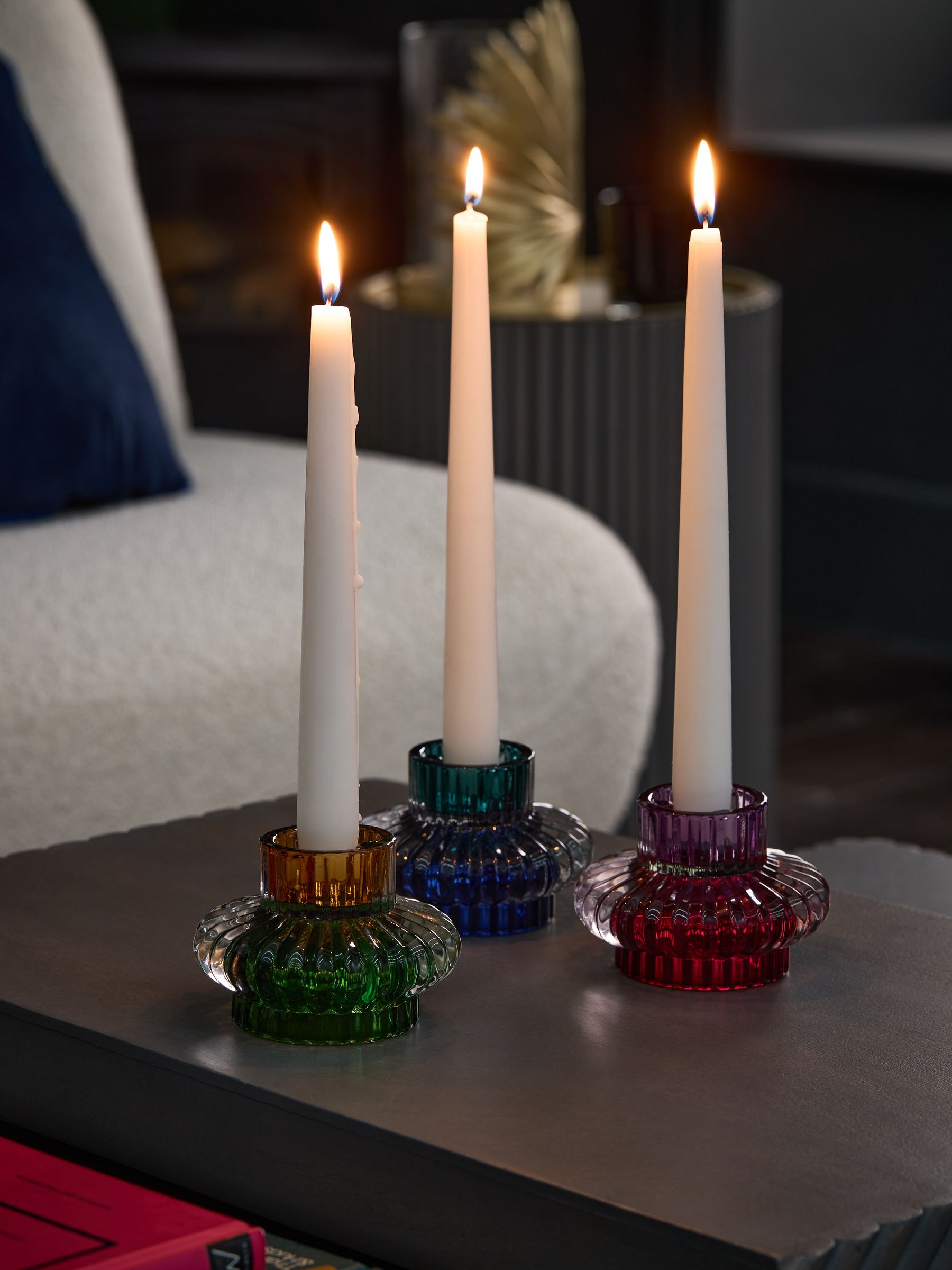 Clear candle holders sale