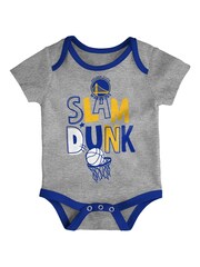 NBA Golden State Warriors Slam Dunk 3pc 100% Cotton Bodysuit Newborn - Image 2 of 4
