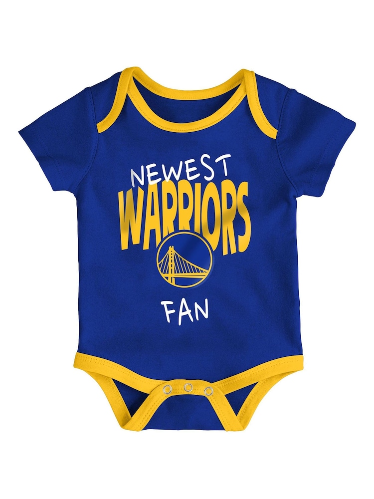 NBA Golden State Warriors Slam Dunk 3pc 100% Cotton Bodysuit Newborn - Image 4 of 4