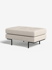 MADE.COM Pax Boucle Off White Harlow Footstool - Image 1 of 3